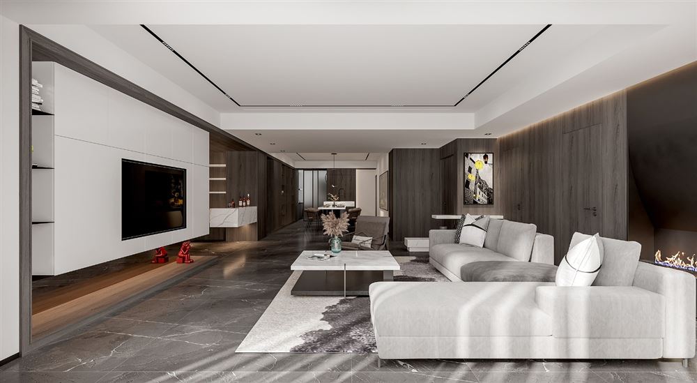 莆田室内装修劲嘉金棕榈湾192平米平层-现代风格室内设计家装案例