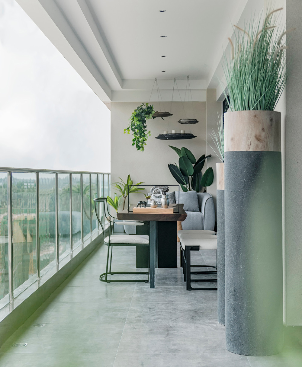 现代轻奢风格室内家装案例效果图-阳台