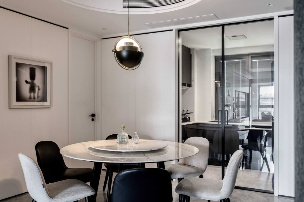 现代简约风格室内家装案例效果图-餐厅